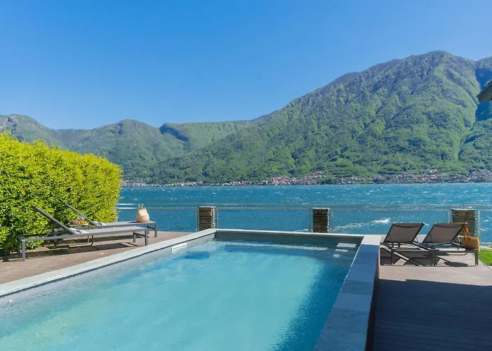 Bianca - Front Pool By Rent Sala Comacina